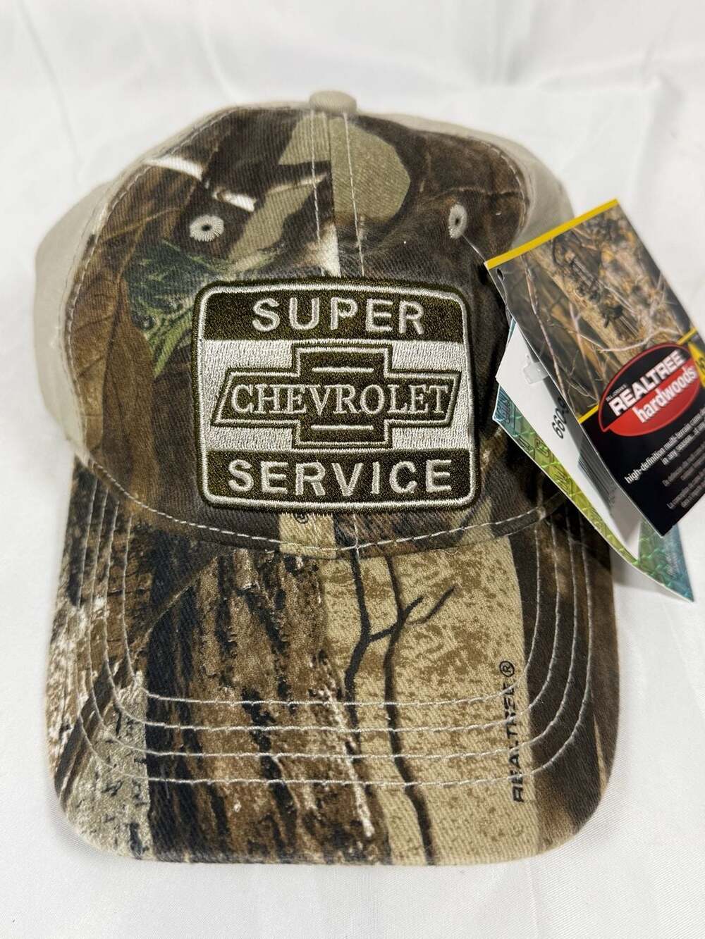 Chevrolet Super Service Realtree Hardwoods Camo Baseball Cap Hat NWT